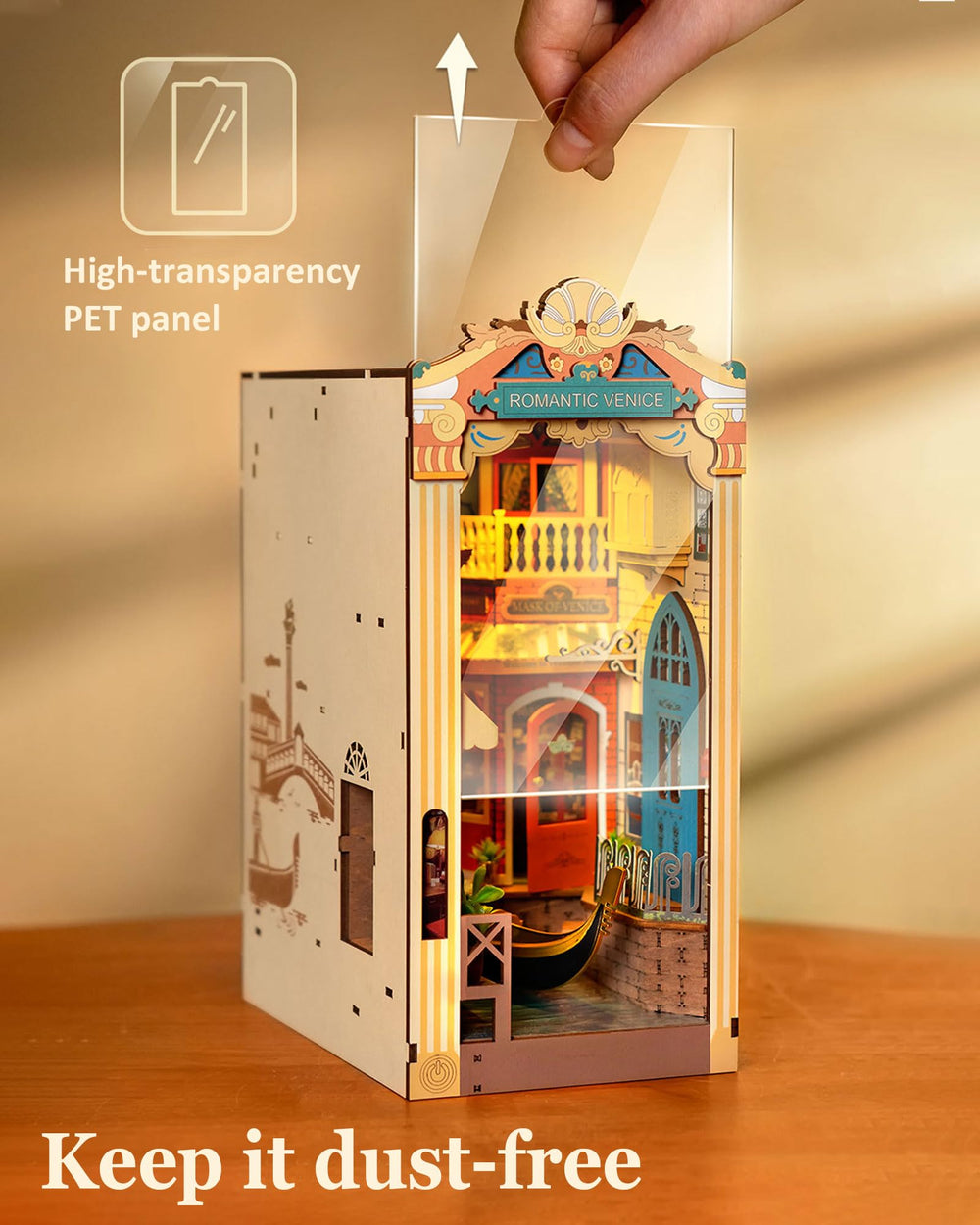 Rolife Venice mask shop detail adds romantic charm to your bookshelf display.
