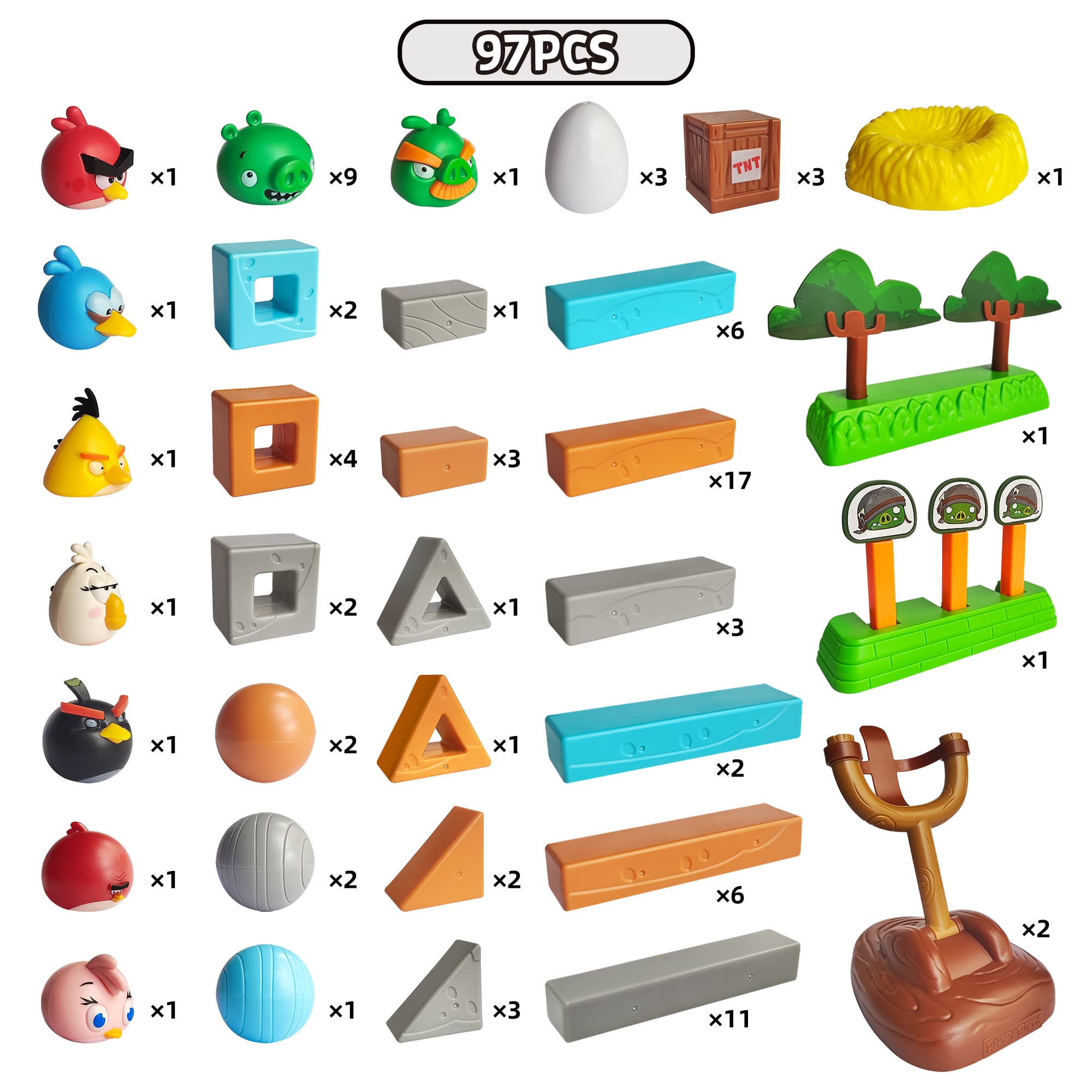 Roloso Angry Birds build-set with takedown slingshot action for interactive fun.