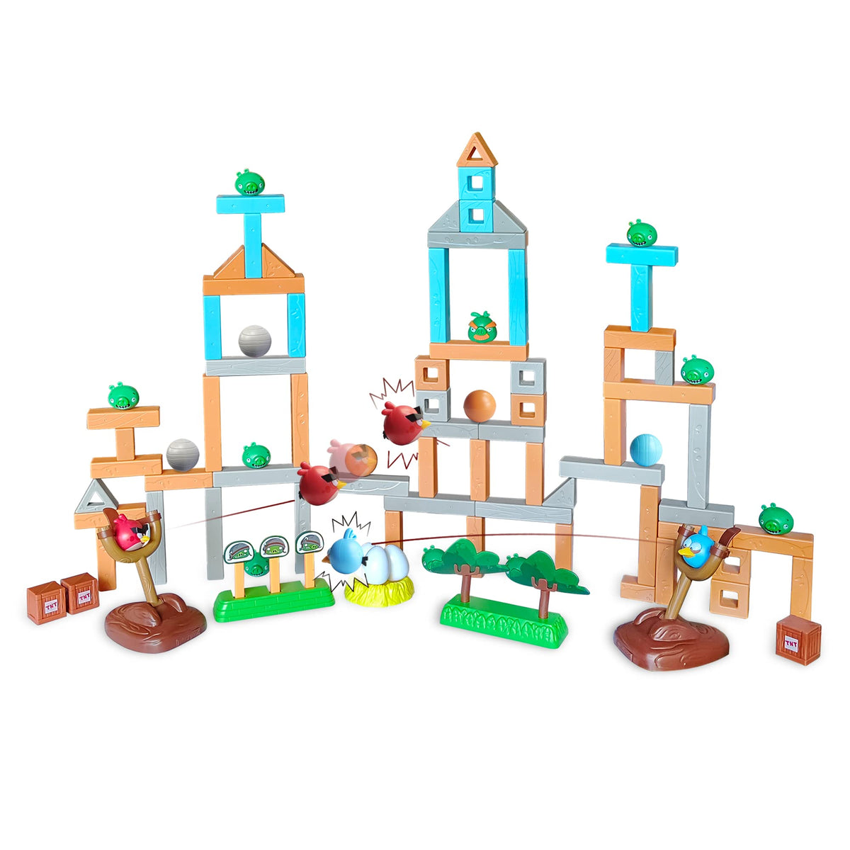 Roloso Angry Birds pig city strike 97pcs for creative building play.