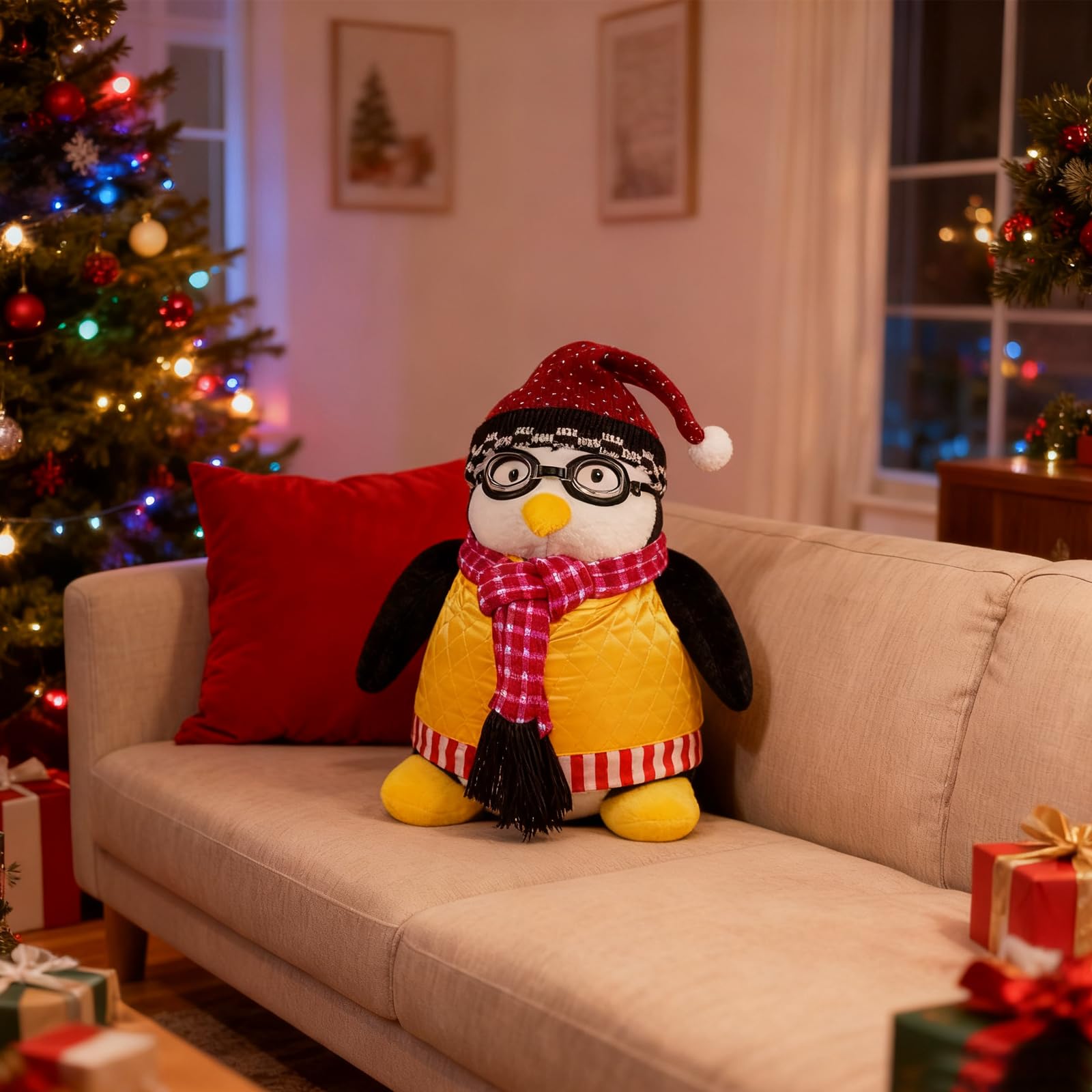RomanticMalflc Penguin Plush bedside cozy; ideal bedtime cuddle buddy.
