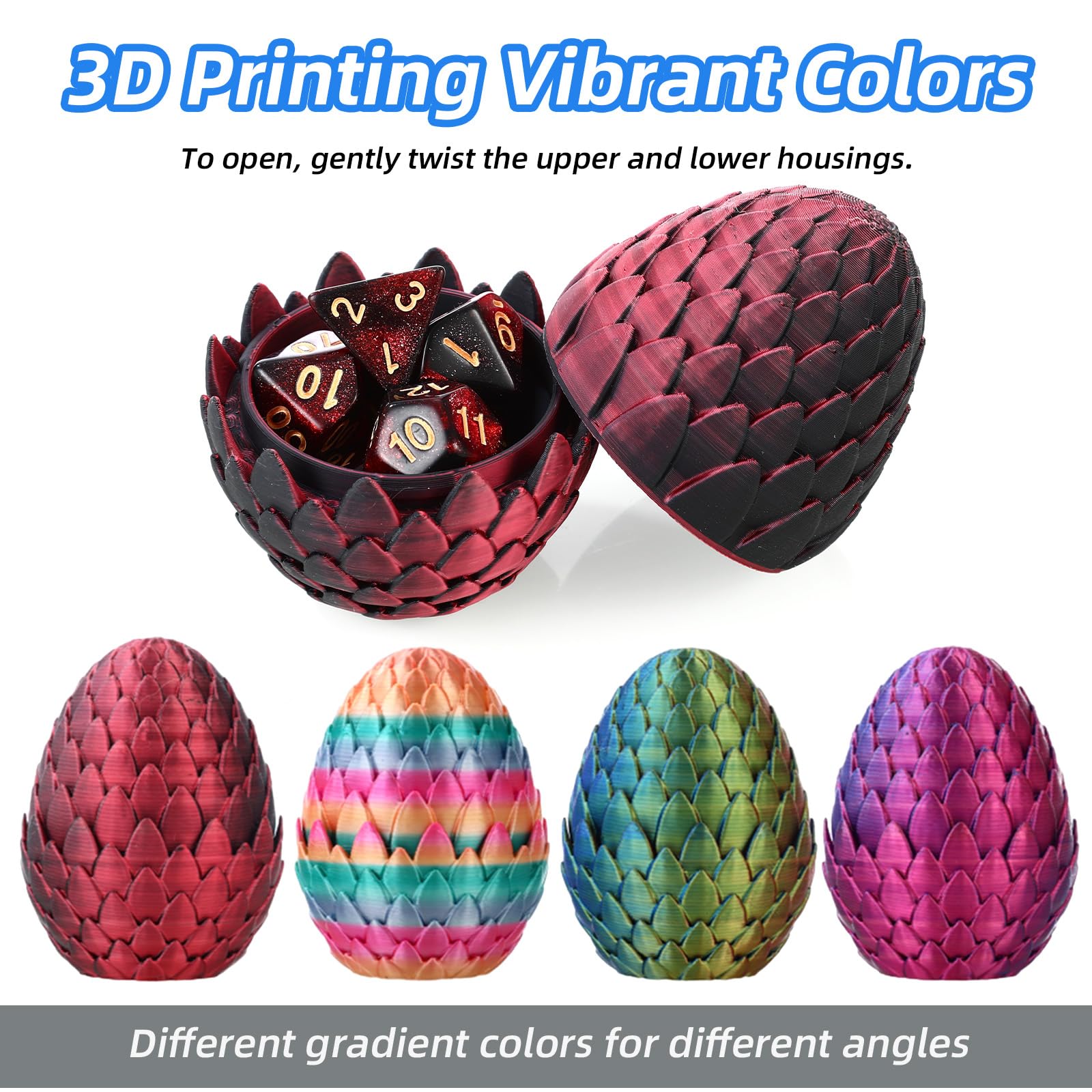 romcpus dragon egg exterior with scale patterns for a premium storage look