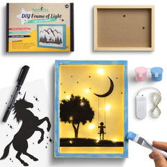 ROMI'S WAY DIY Frame Night Light wood frame with paints sparks creative play and fine motor skills