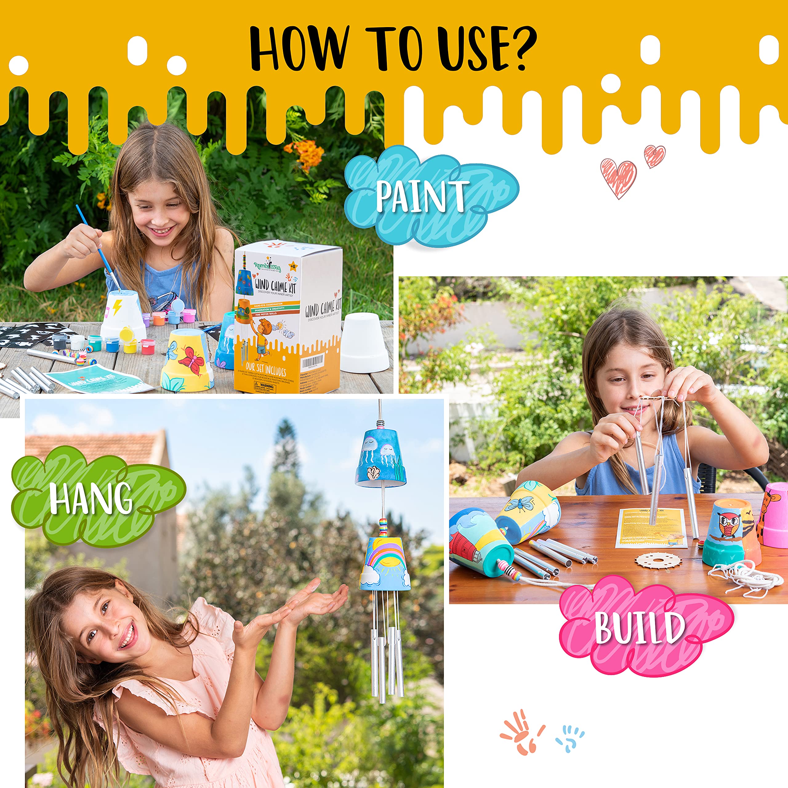 Stencil stickers for quick wind chime designs by ROMI'S WAY