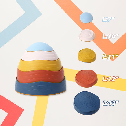 Romrex balance stones colorful pebbles help toddlers improve coordination