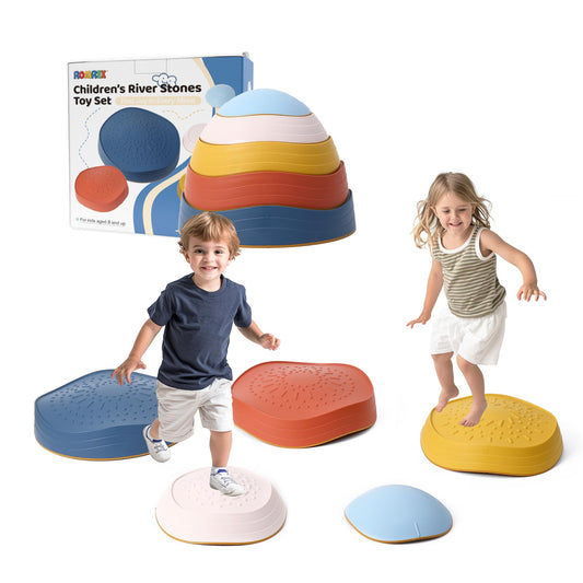 Romrex balance stones forest theme for imaginative outdoor balance practice