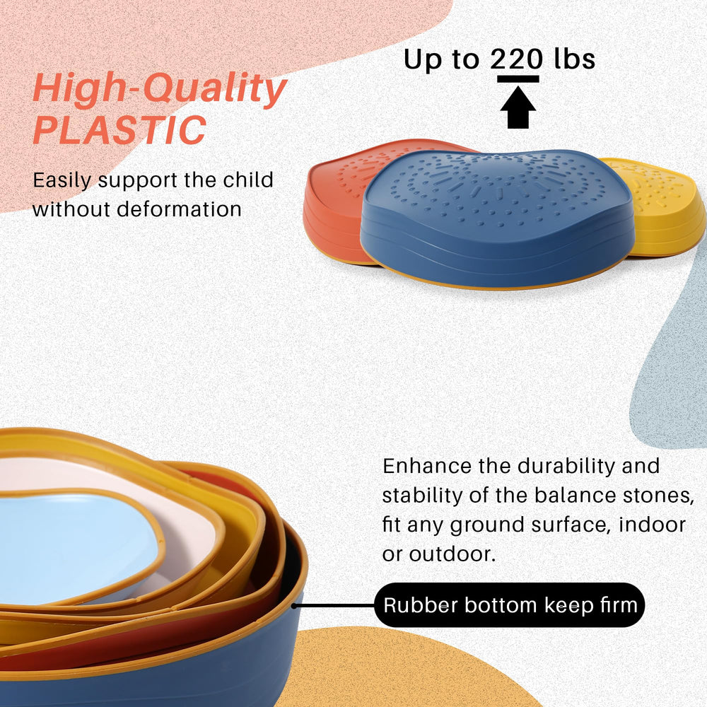 Romrex balance stones gift set encourages imaginative motion and color learning