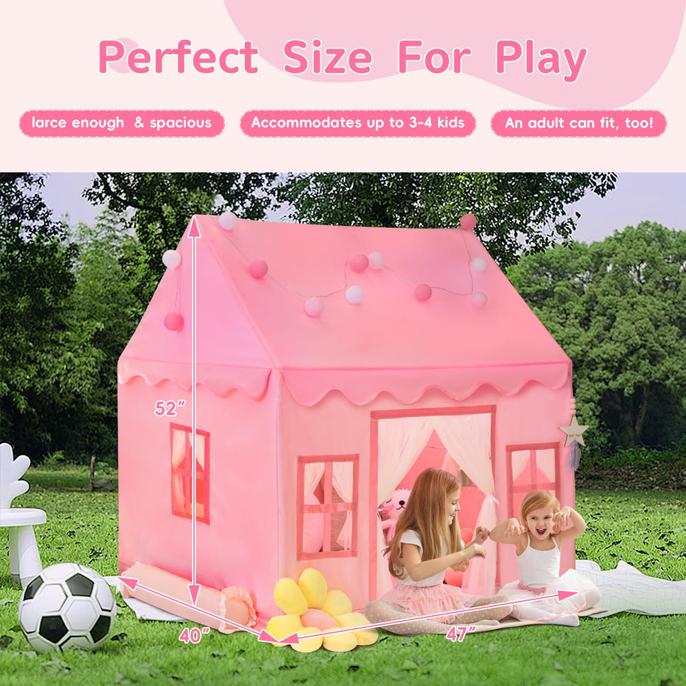 RONGFA playhouse interior with windows and curtains, cozy reading nook