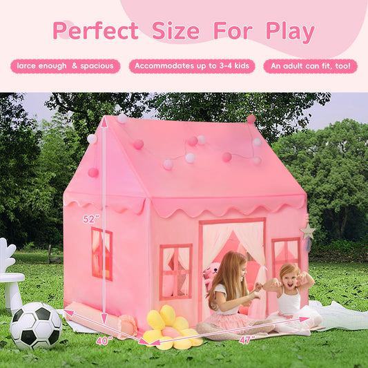 RONGFA playhouse interior with windows and curtains, cozy reading nook