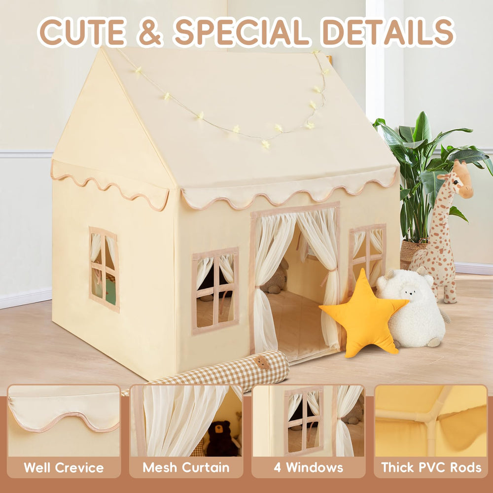 The RongFa Playhouse includes a detachable base cloth for easy cleaning.