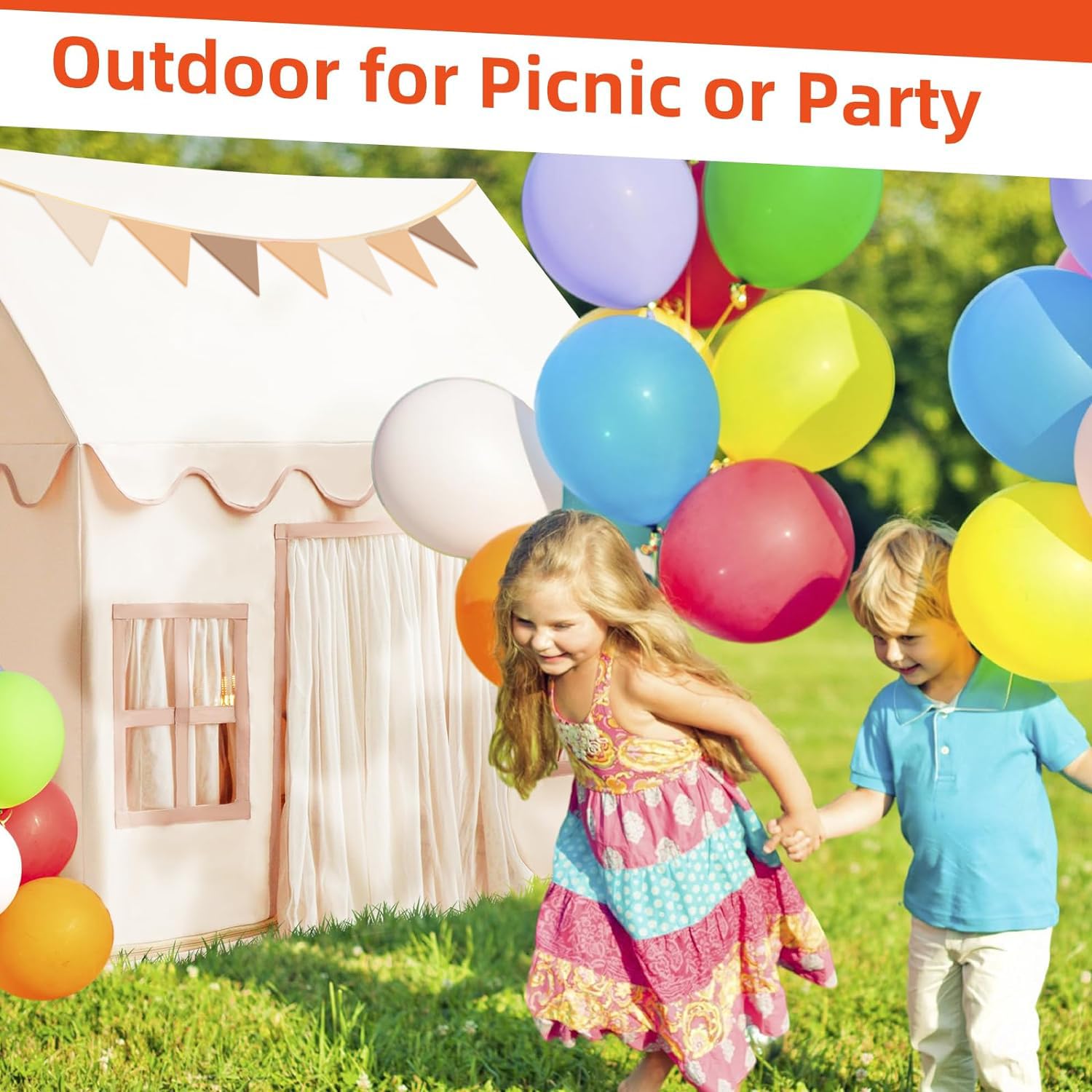 The RongFa Playhouse decorative flag enhances playful space.