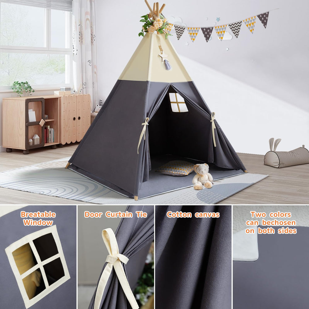 RONGFA Teepee Tent is easy to assemble without tools for quick setup.