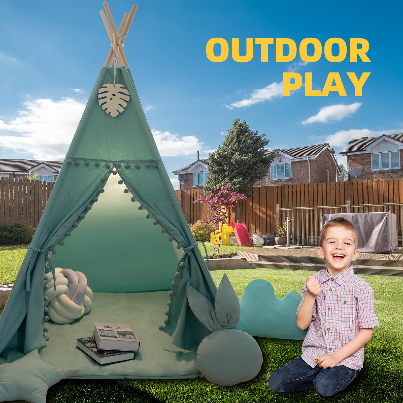 RONGFA Teepee Tent anti-slip bottom poles improve stability