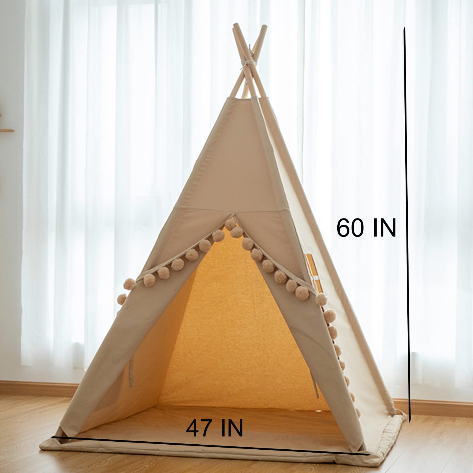 RONGFA Teepee in a kid’s playroom for imaginative activities and downtime.