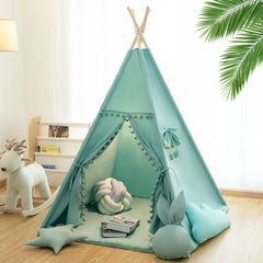 RONGFA Teepee Tent with cotton canvas for cozy kids play