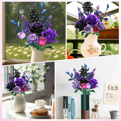 Rongmeiz bouquet-building-set complete bouquet in vase for ready display.