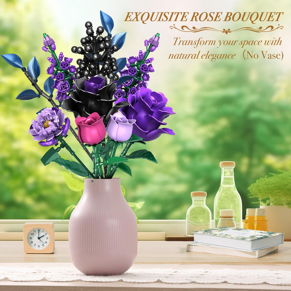 Rongmeiz bouquet-building-set pink roses for soft centerpieces and joyful occasions.