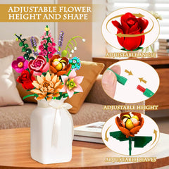 Rongmeiz bouquet in vase display featuring the finished arrangement for home decor