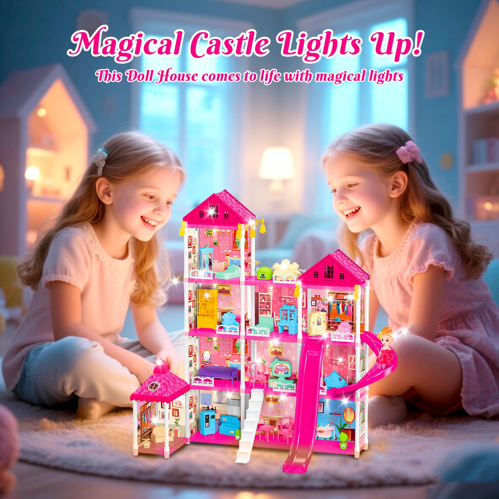 Rongmeiz dollhouse-assembly guide supports collaborative building with kids.