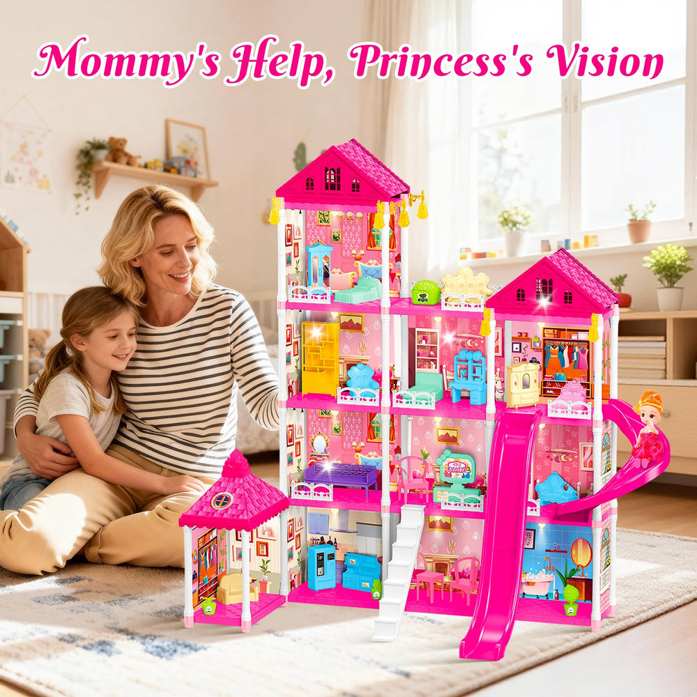 Rongmeiz dollhouse-bathroom with smooth surfaces for safe pretend washing.