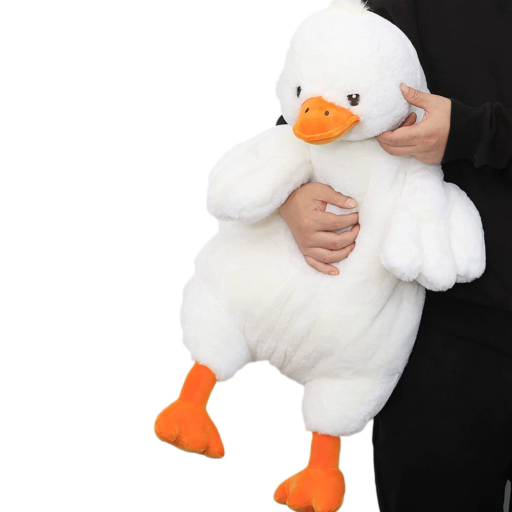 Ronivia Duck Weighted Plush Pillow in-bed use, doubles as a comforting cushion.