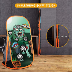 RONSTONE zombie target shown in living room or backyard for versatile play.