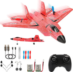 RoofWorld F-22 RC Plane front view shows beginner-friendly silhouette for stable flights