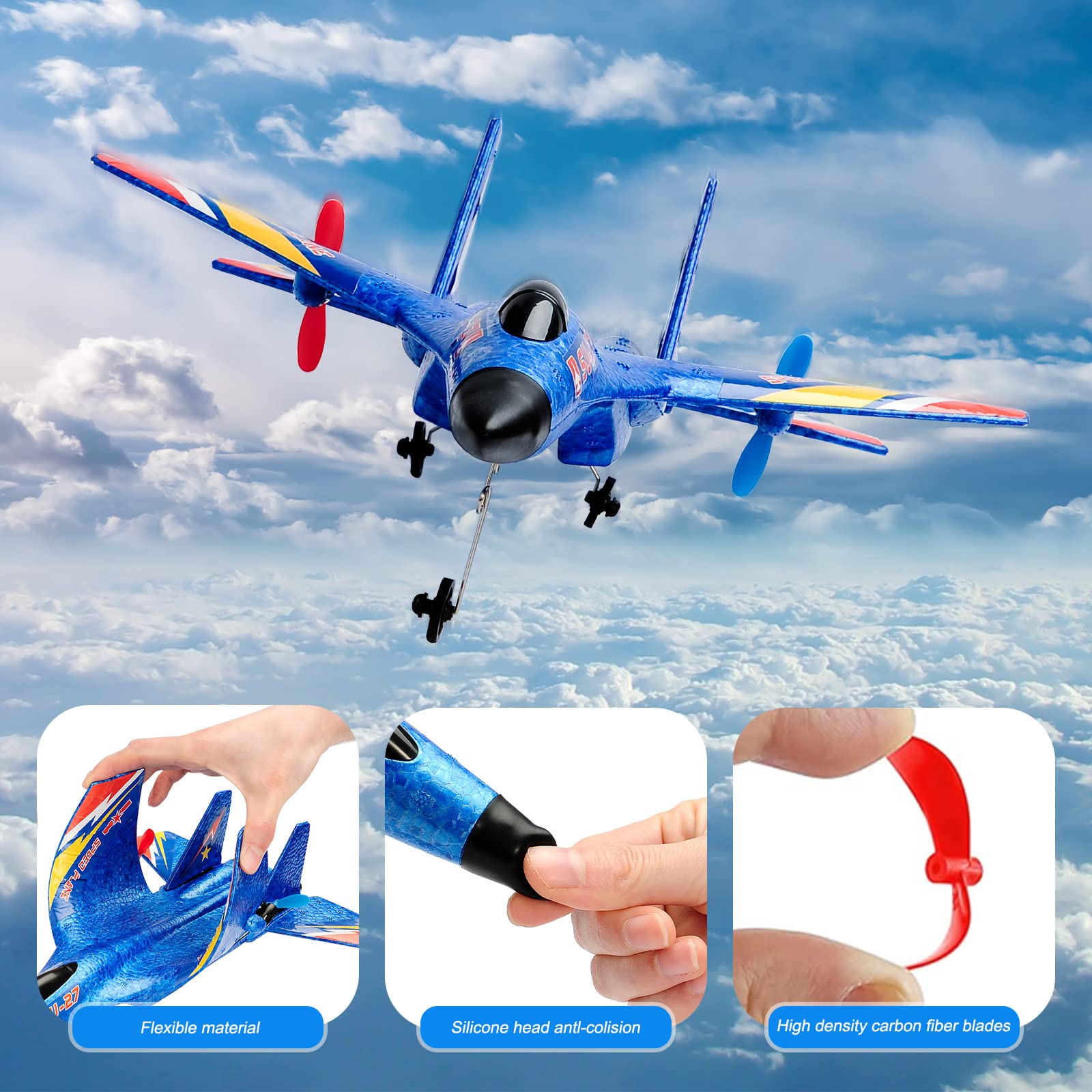RoofWorld SU27 250mAh batteries allow quick swaps for more practice