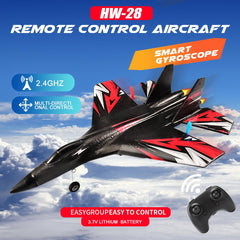 RoofWorld SU27 RC airplane gyroscope stabilization helps smoother beginner flights.