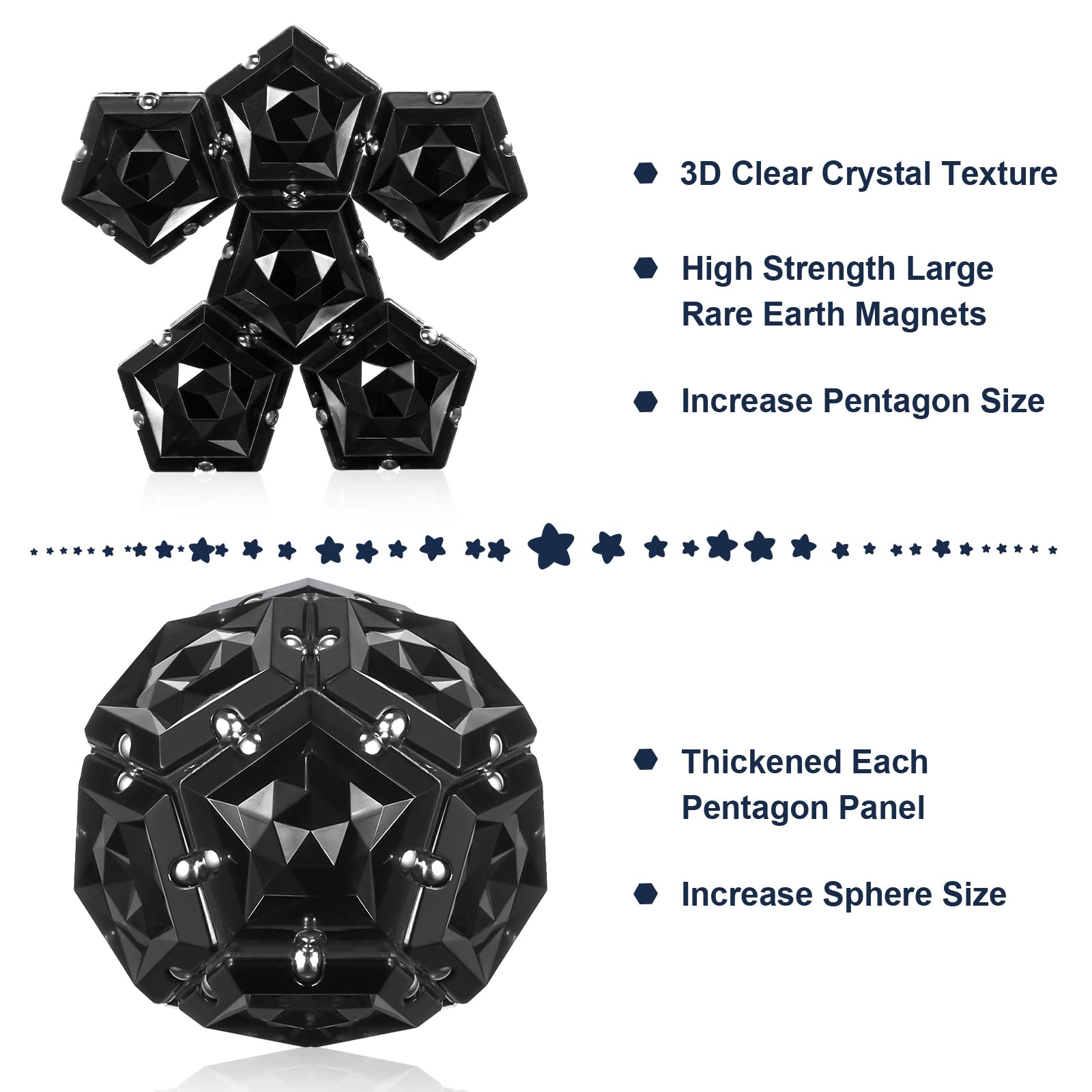RoomyRoc Magnasphere crystal panel detail highlights tactile surface