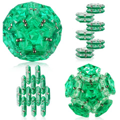 RoomyRoc Magnetic Fidget Sphere crystal green side view for tactile focus.
