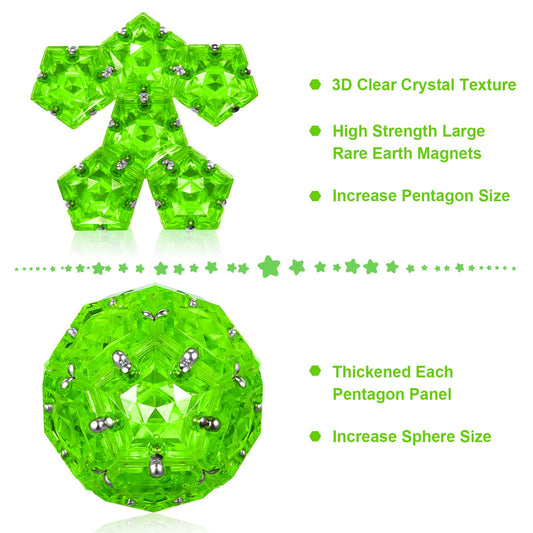 RoomyRoc Magnasphere: self-aligning magnets enable endless configurations and 3D sculptures.