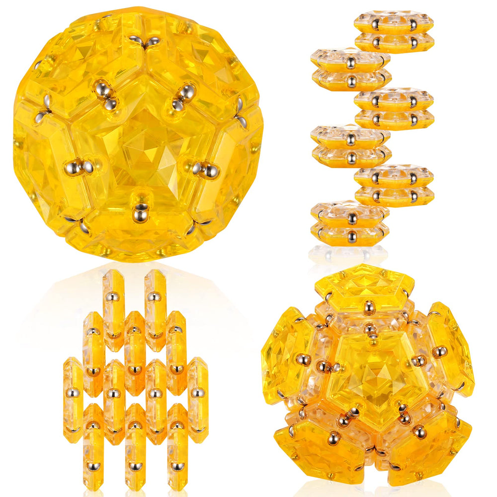 RoomyRoc Magnetsphere pentagon crystal orange highlighting vibrant modular design for creative play