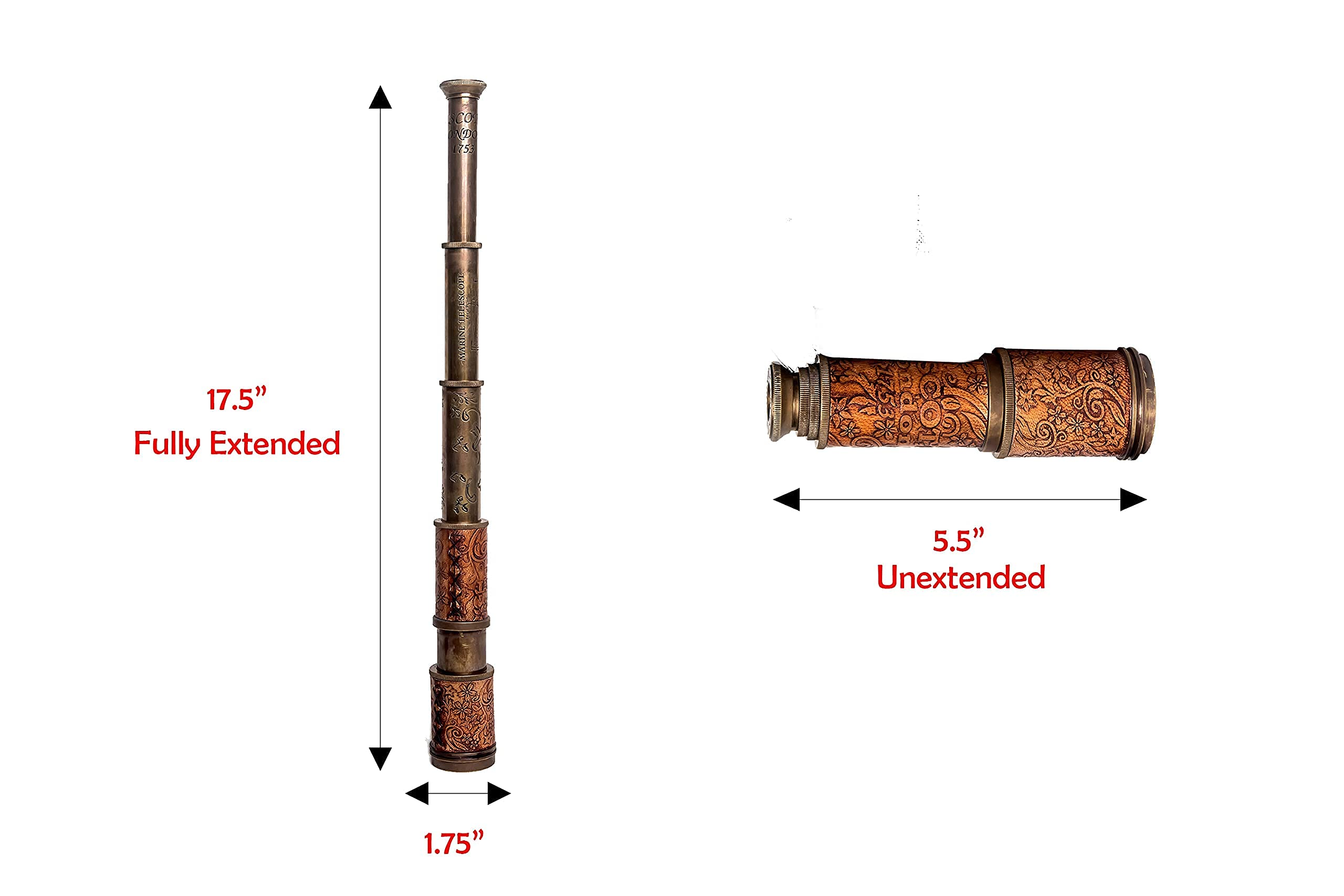 ROORKEE INSTRUMENTS travel-ready spyglass suited for outdoor adventures and gifts.