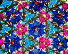 ROORKEE kaleidoscope hardwood base providing stable display.