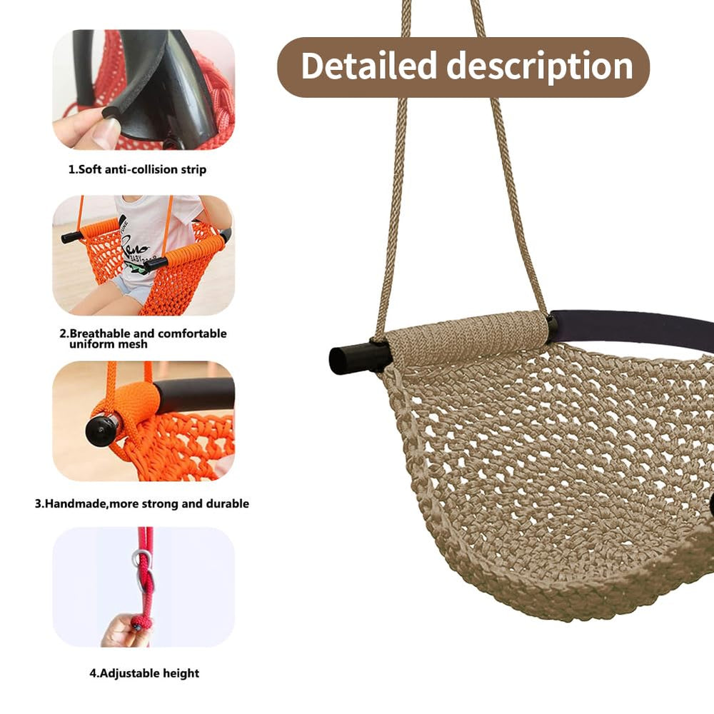 ROPECUBE ergonomic U-shaped cradle supports posture during outdoor play.