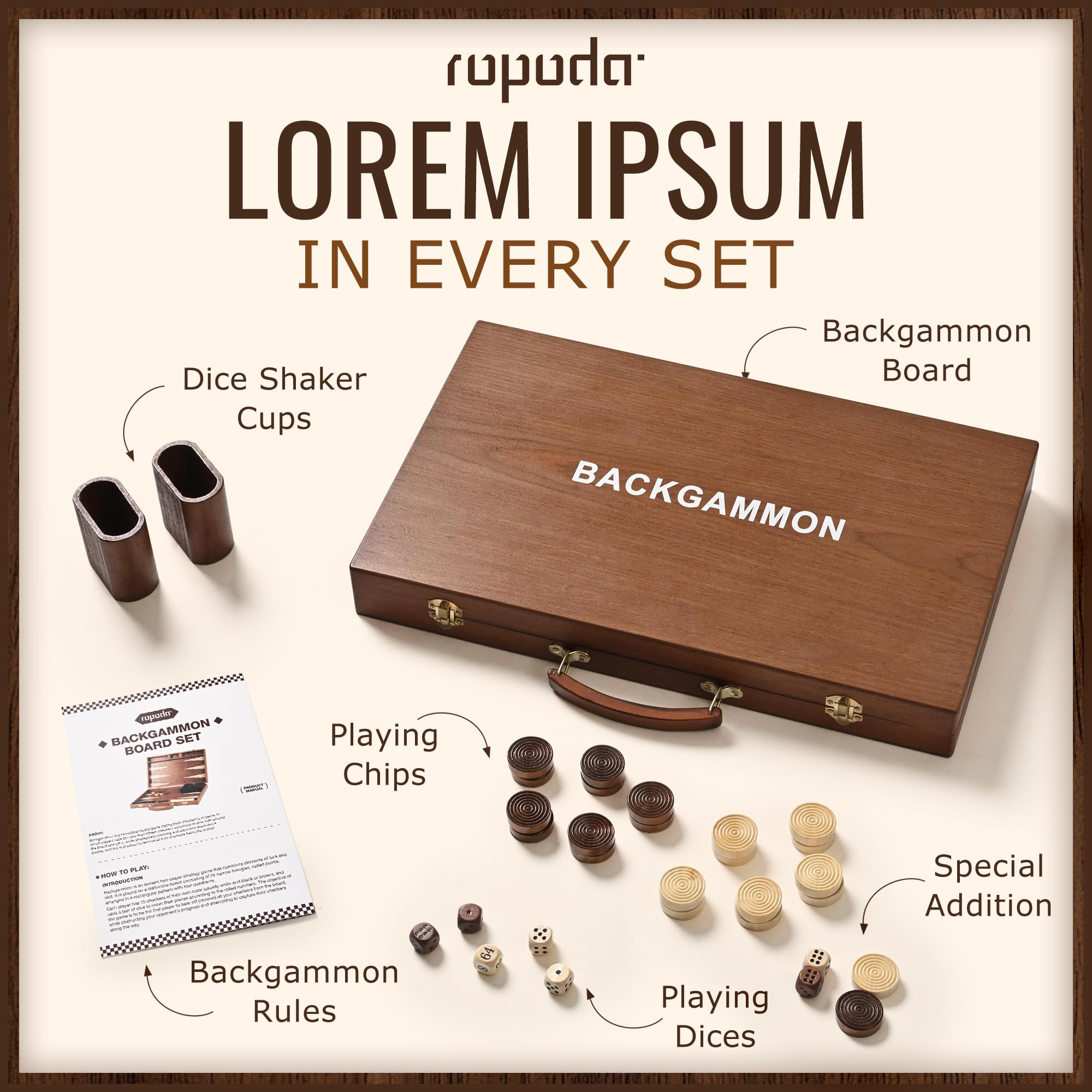 ropoda backgammon non-slip pads bottom stabilizing play on any surface
