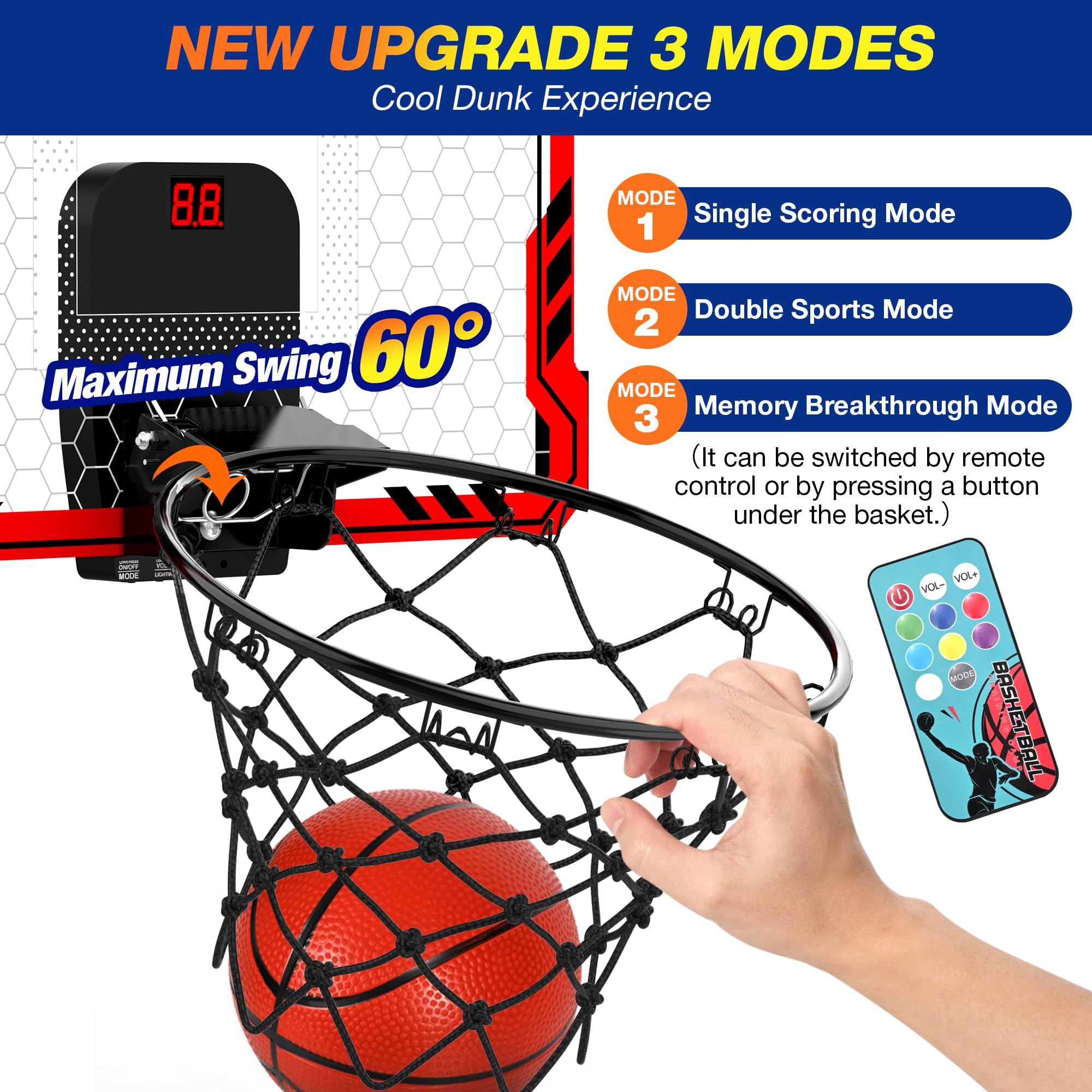 ropoda mini hoop includes four rubber balls for non-stop play