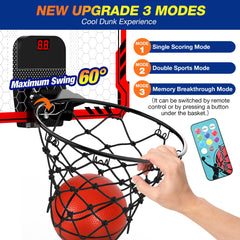 ropoda mini hoop includes four rubber balls for non-stop play