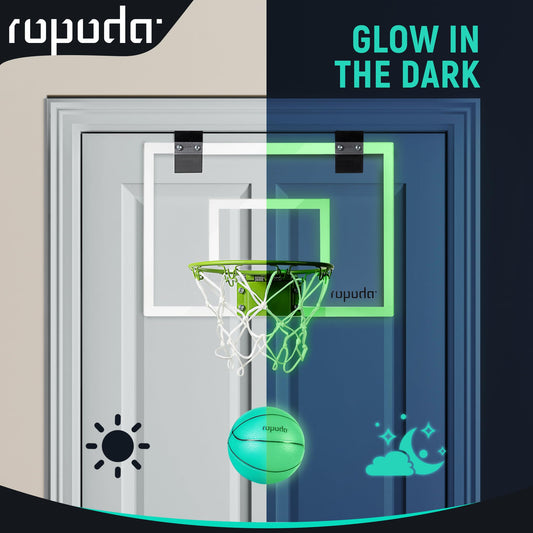 ROPODA mini basketball hoop over-the-door setup for quick game breaks