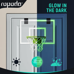 ROPODA mini basketball hoop over-the-door setup for quick game breaks