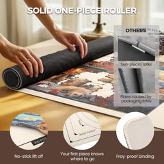 Ropoda puzzle mat with non-slip base keeps pieces in place