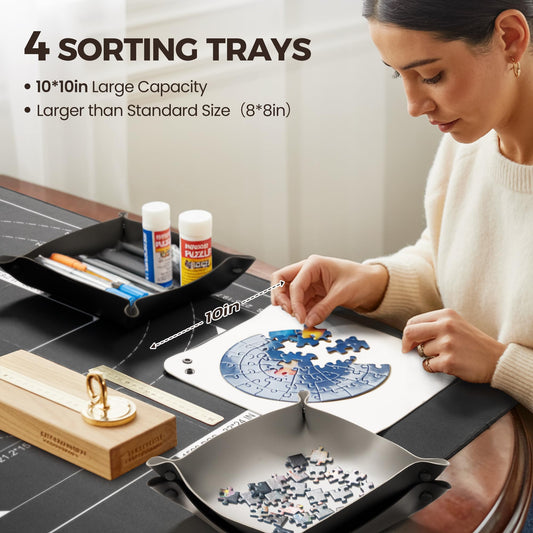 Ropoda four large sorting trays organize puzzle pieces efficiently