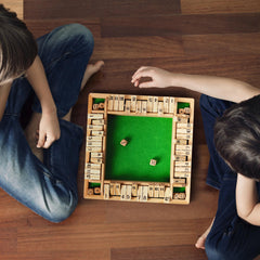 ROPODA Shut The Box Game compact 12x12 inches fits shelves and travel.