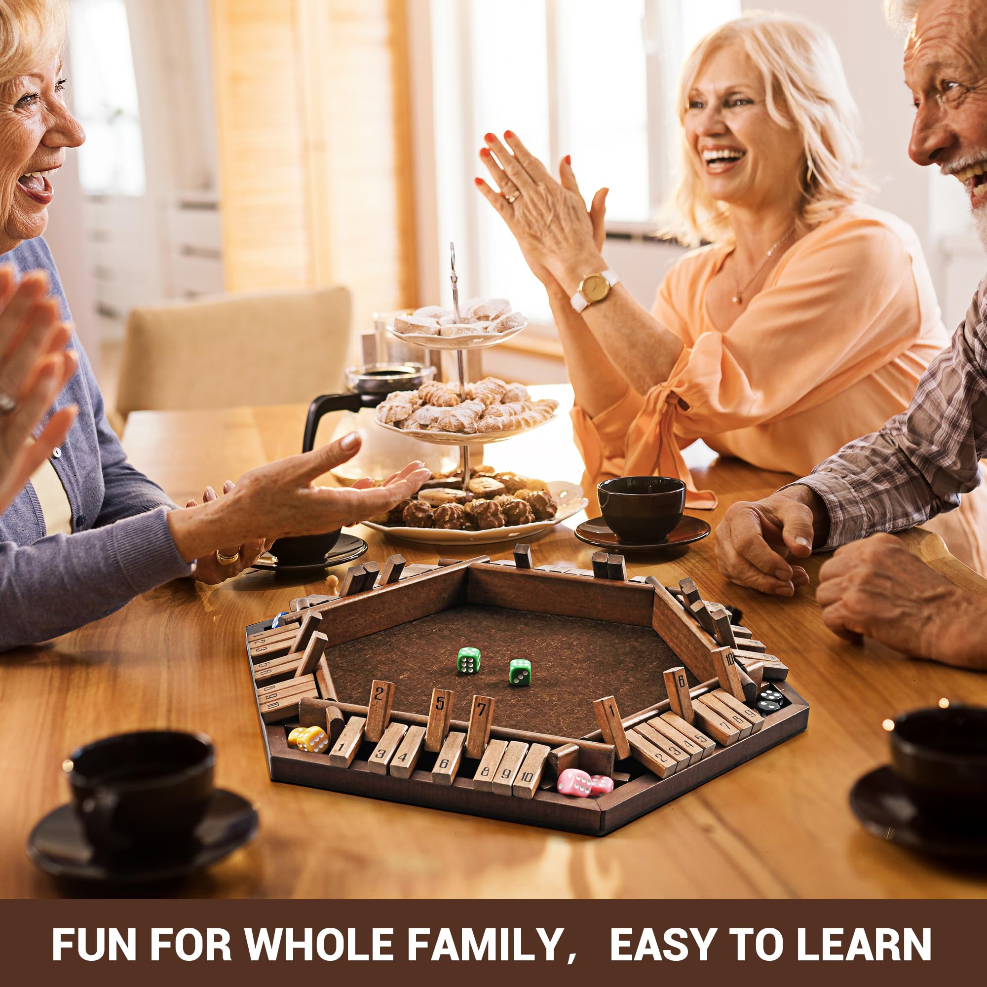 Ropoda six-player setup supports cooperative play and quick math challenges.