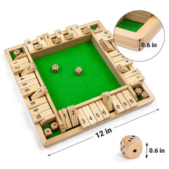Ropoda wooden shut the box pinewood construction, durable and easy to transport.