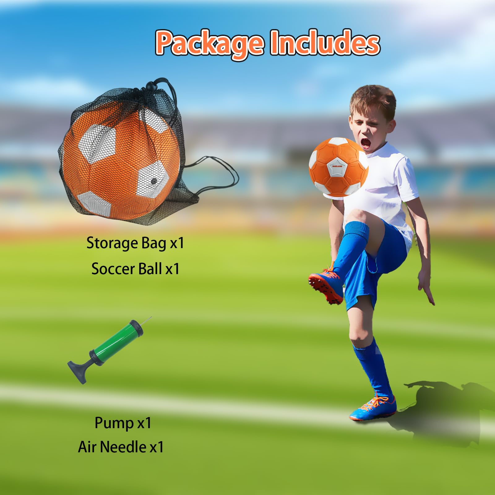 RORLAND Swerve and Curve ball, side view, great for developing control and curved shots.
