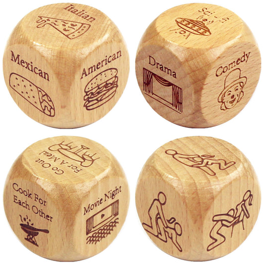 RORTUSAT date night dice box, portable packaging for on-the-go couple ideas.
