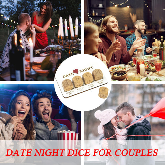 RORTUSAT Date Night Dice laser-engraved patterns highlight craftsmanship and readability.