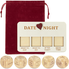 RORTUSAT date night dice wooden set for couples, ideal for spontaneous date ideas.