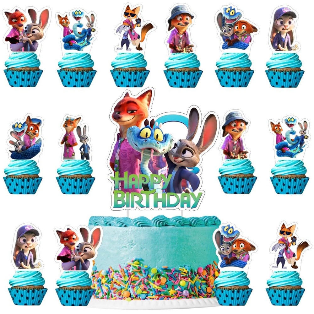 Rosdeer Zootopia 2 cake topper center adds a vibrant focal point to celebrations.